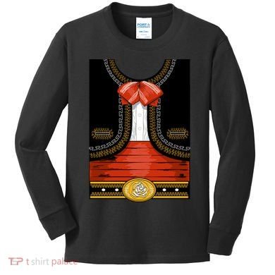 Funny Mariachi Charro Mexican Costume Kids Long Sleeve Shirt