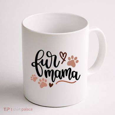 Fur Mama Cute Gift Coffee Mug back