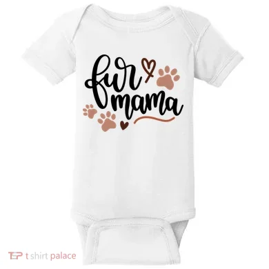 Fur Mama Cute Gift Baby Bodysuit