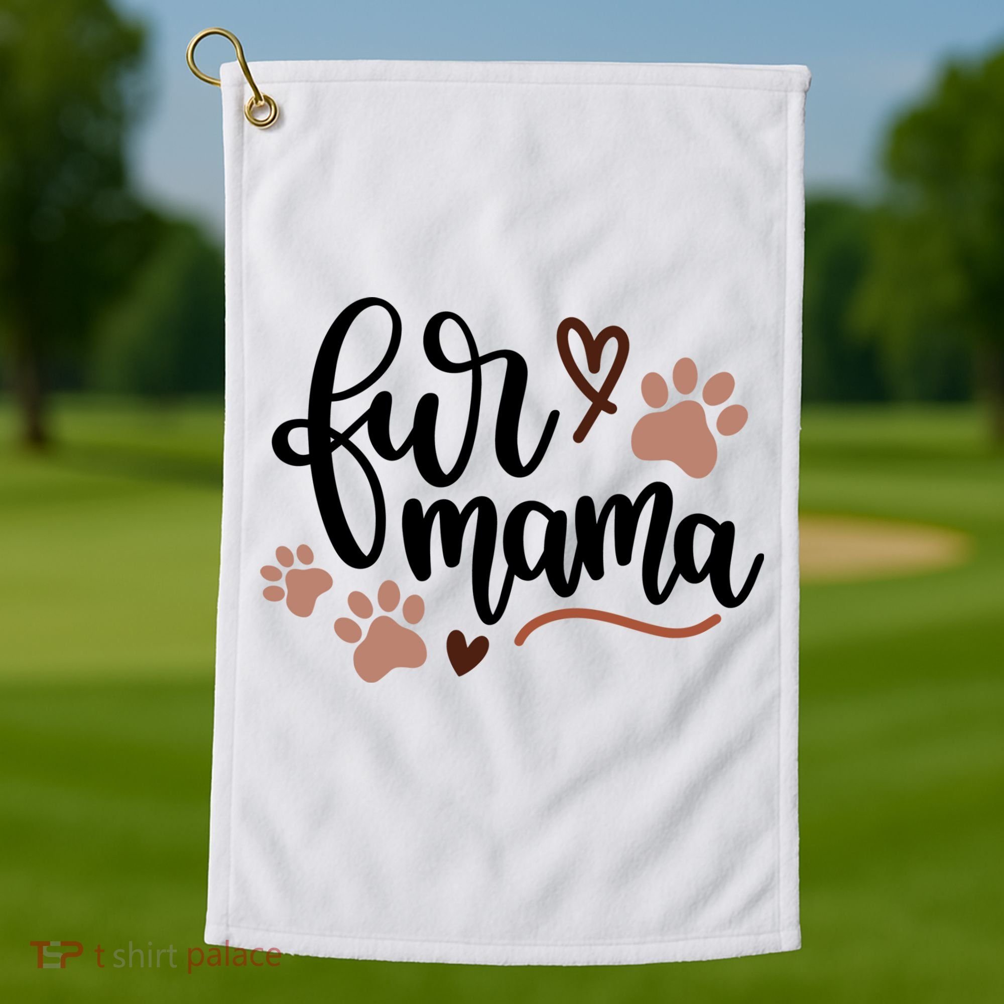 Fur Mama Cute Gift Golf Towel