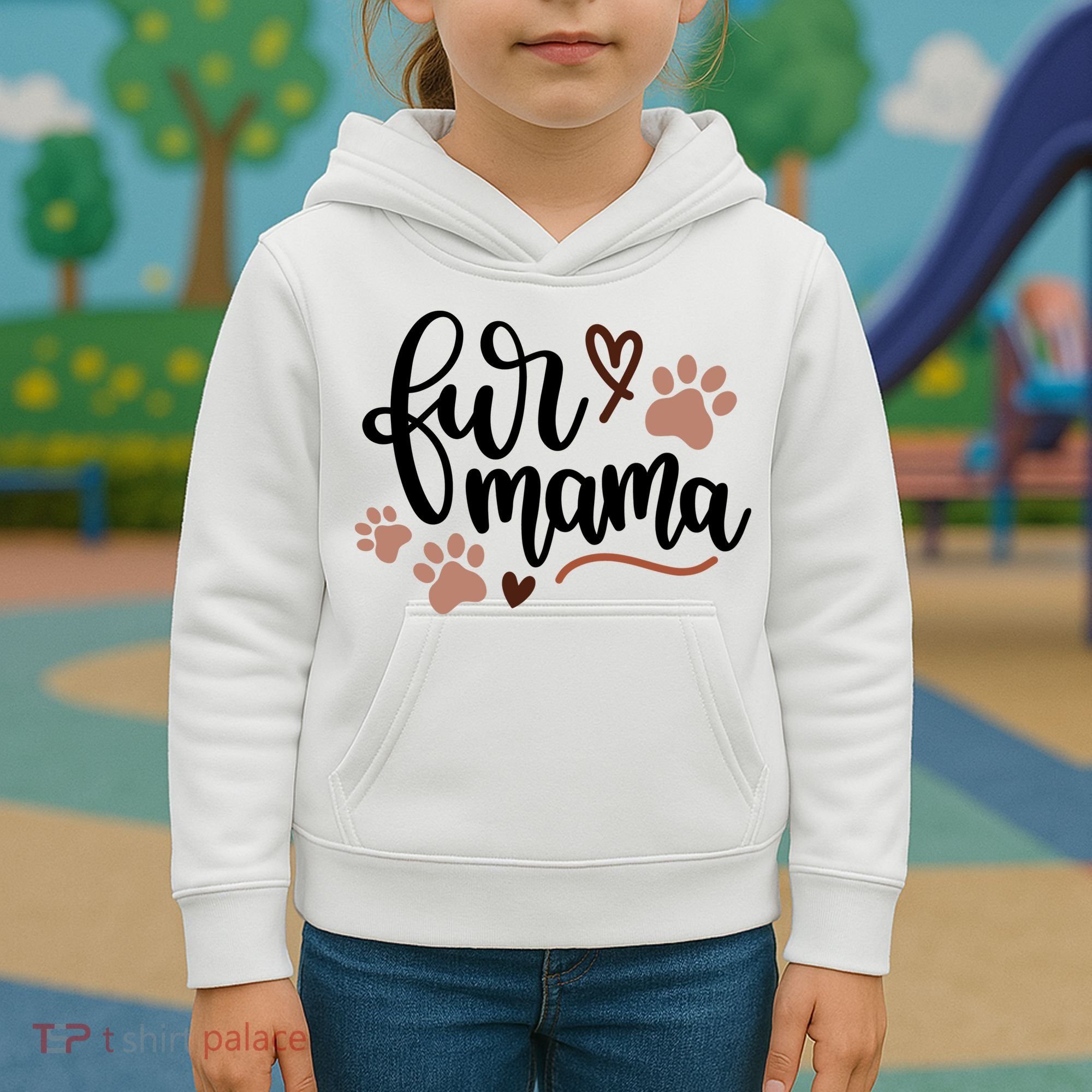 Fur Mama Cute Gift Kids Hoodie