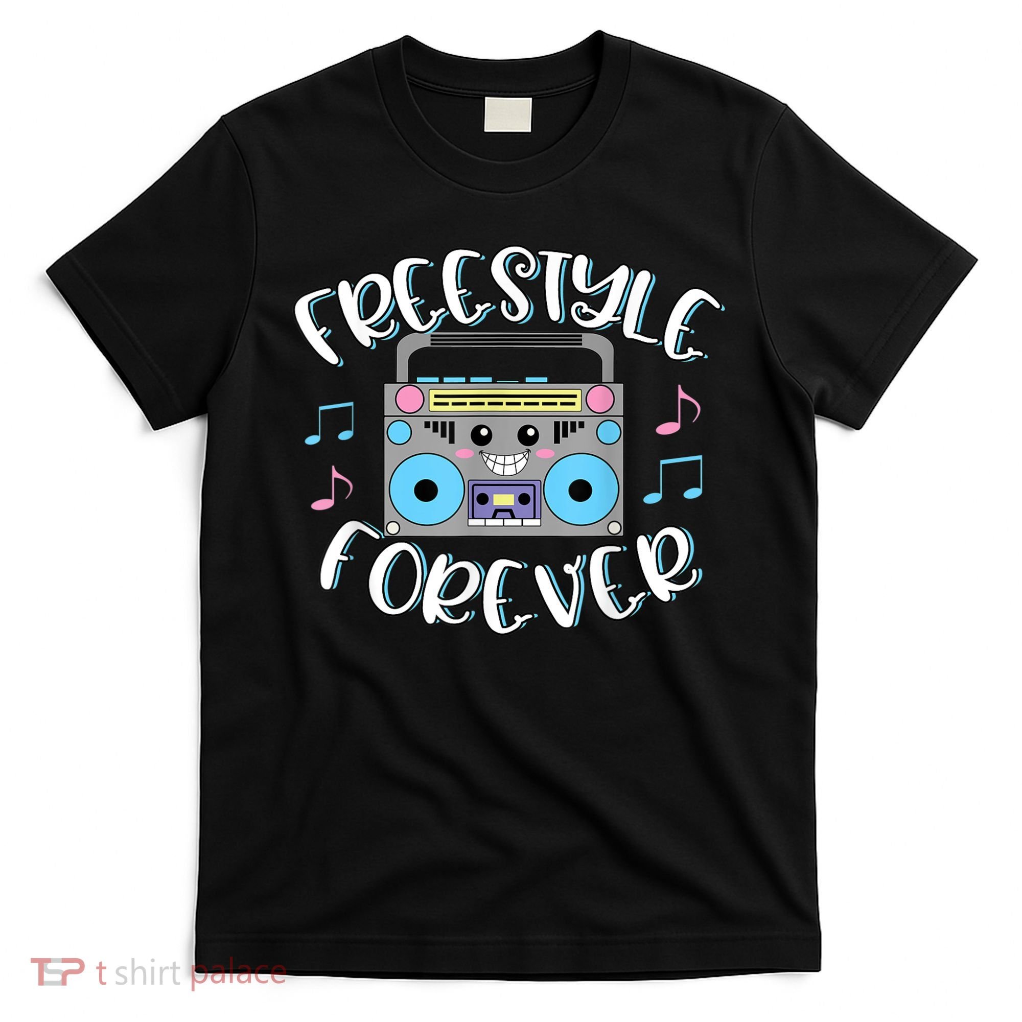 Freestyle Music Cute Boombox Retro Dance Music T-Shirt