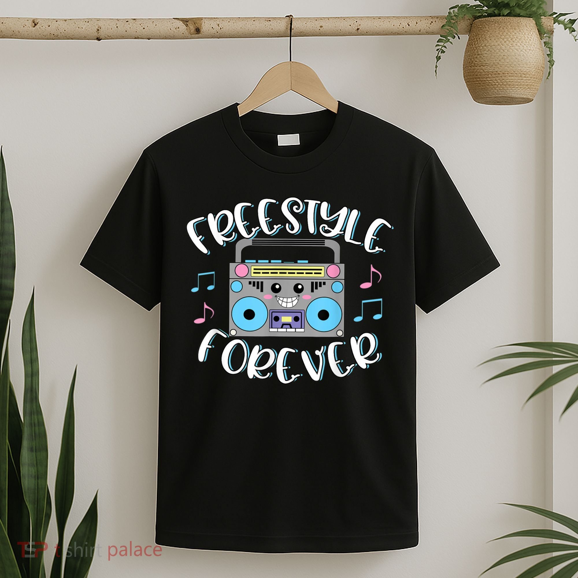 Freestyle Music Cute Boombox Retro Dance Music T-Shirt