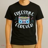 Freestyle Music Cute Boombox Retro Dance Music T-Shirt thumb 3