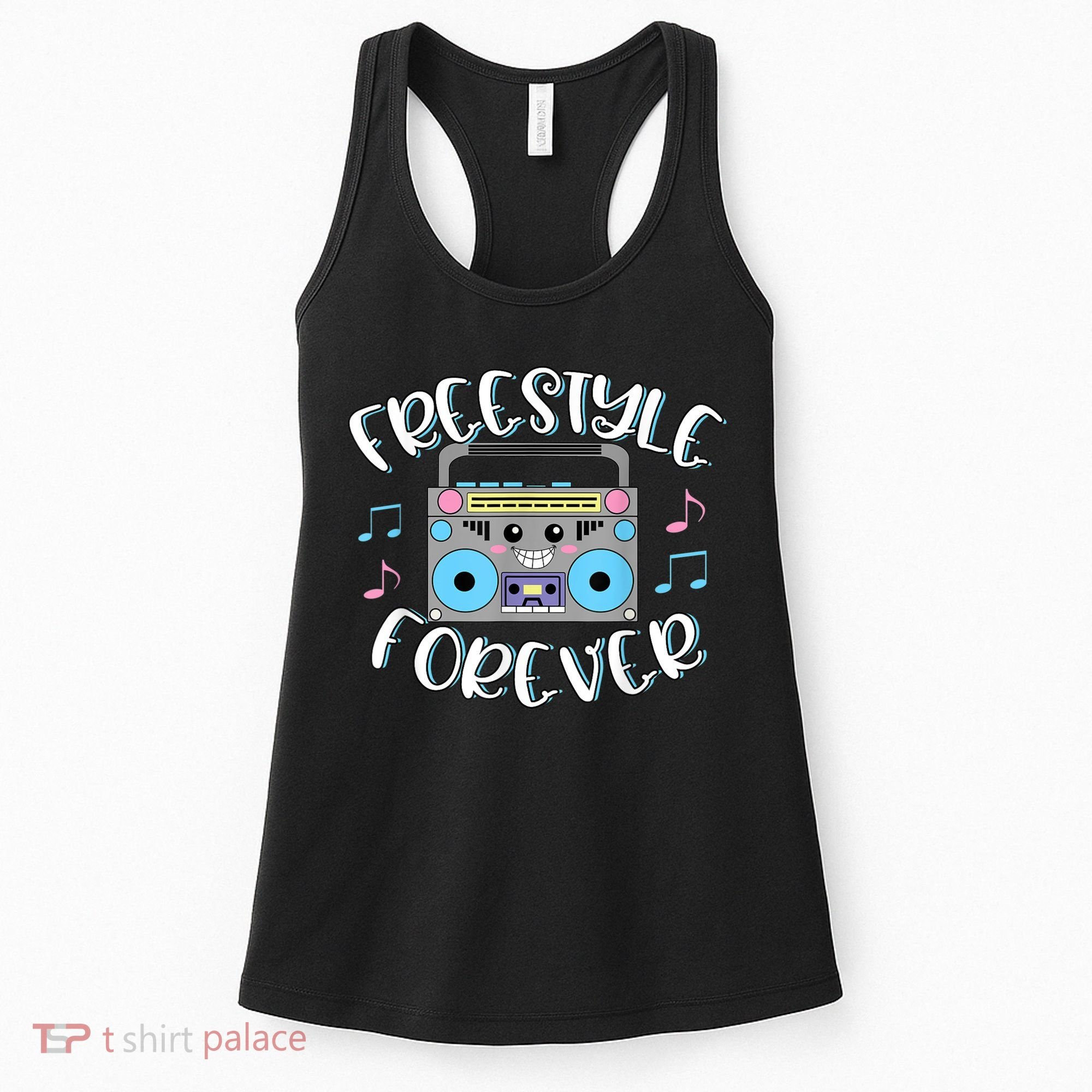 Freestyle Music Cute Boombox Retro Dance Music Women's Tank Top