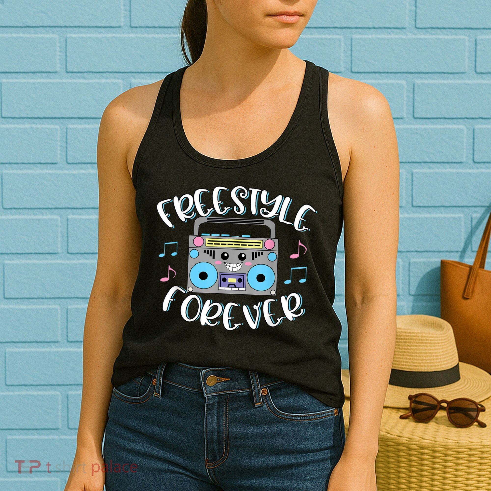 Freestyle Music Cute Boombox Retro Dance Music Women's Tank Top