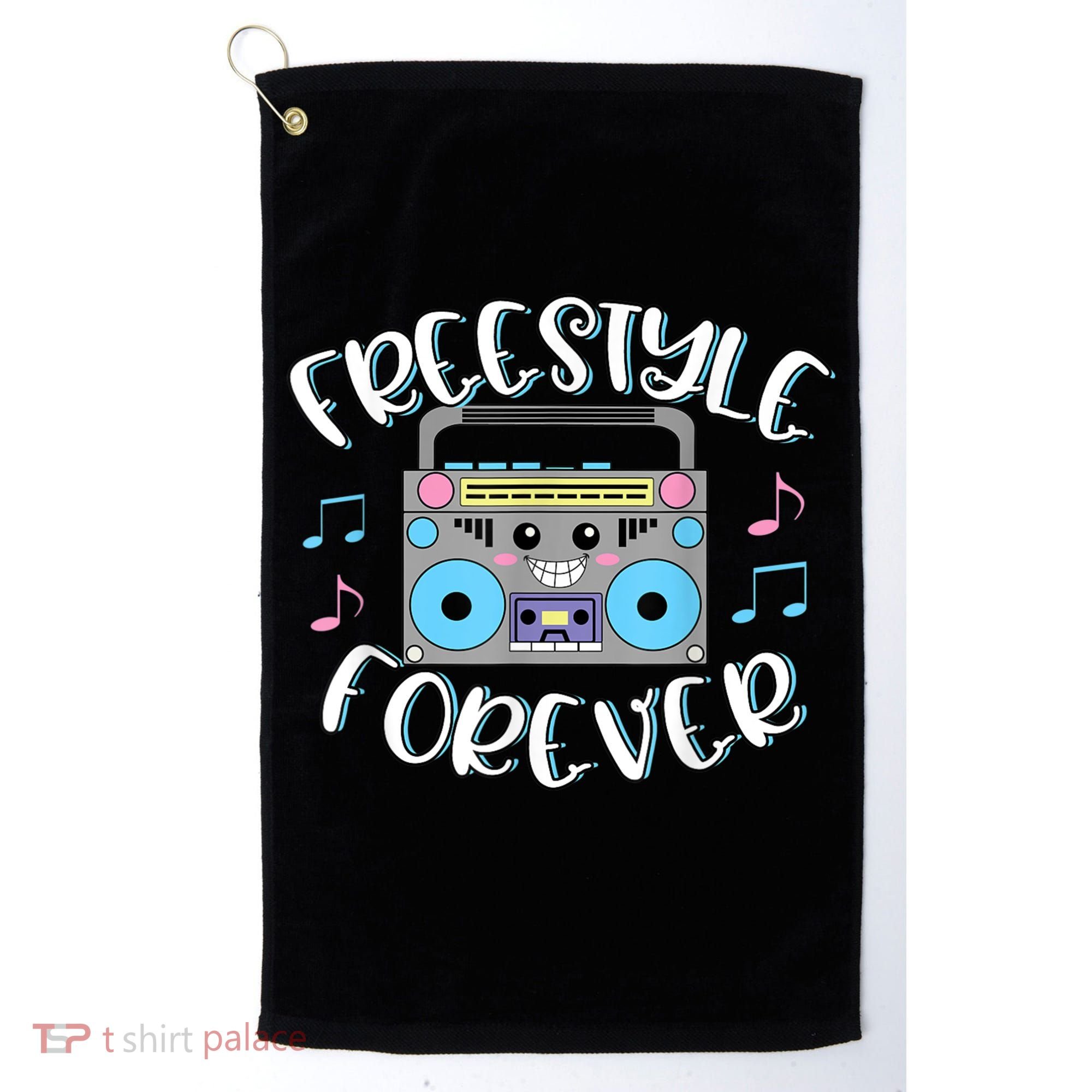 Freestyle Music Cute Boombox Retro Dance Music Golf Towel
