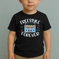Freestyle Music Cute Boombox Retro Dance Music Toddler T-Shirt thumb 2