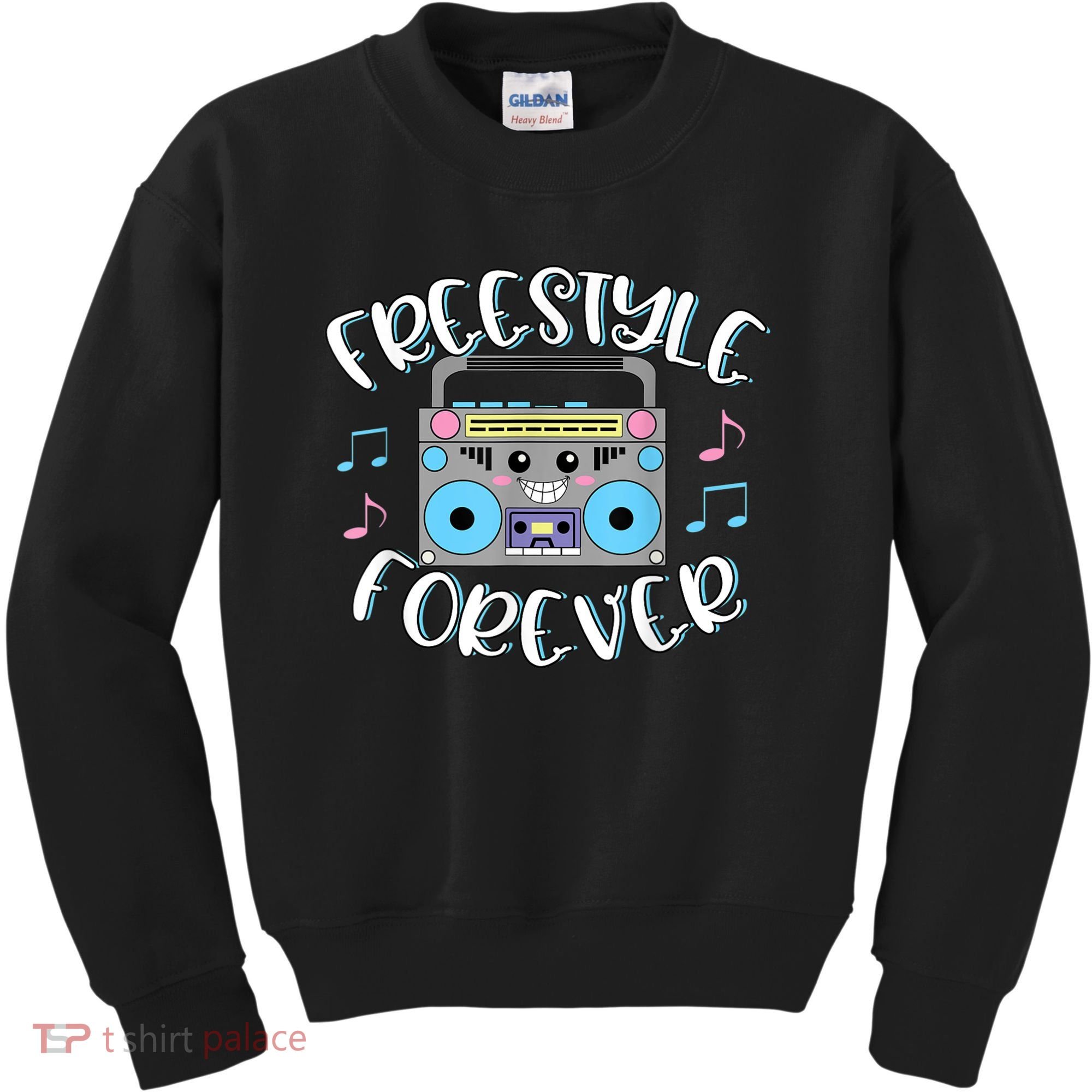 Freestyle Music Cute Boombox Retro Dance Music Kids Sweatshirt