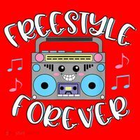 Freestyle Music Cute Boombox Retro Dance Music Santa Hat thumb 1