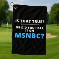 Funny MAGA Conservative Fake News Golf Towel thumb 1