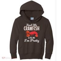 Feed Me Crawfish And Tell Me Im Pretty Funny Mardi Gras Kids Hoodie thumb 0