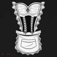 French Maid Costume Cool Halloween Housemaid Gift Women's Hoodie thumb 2