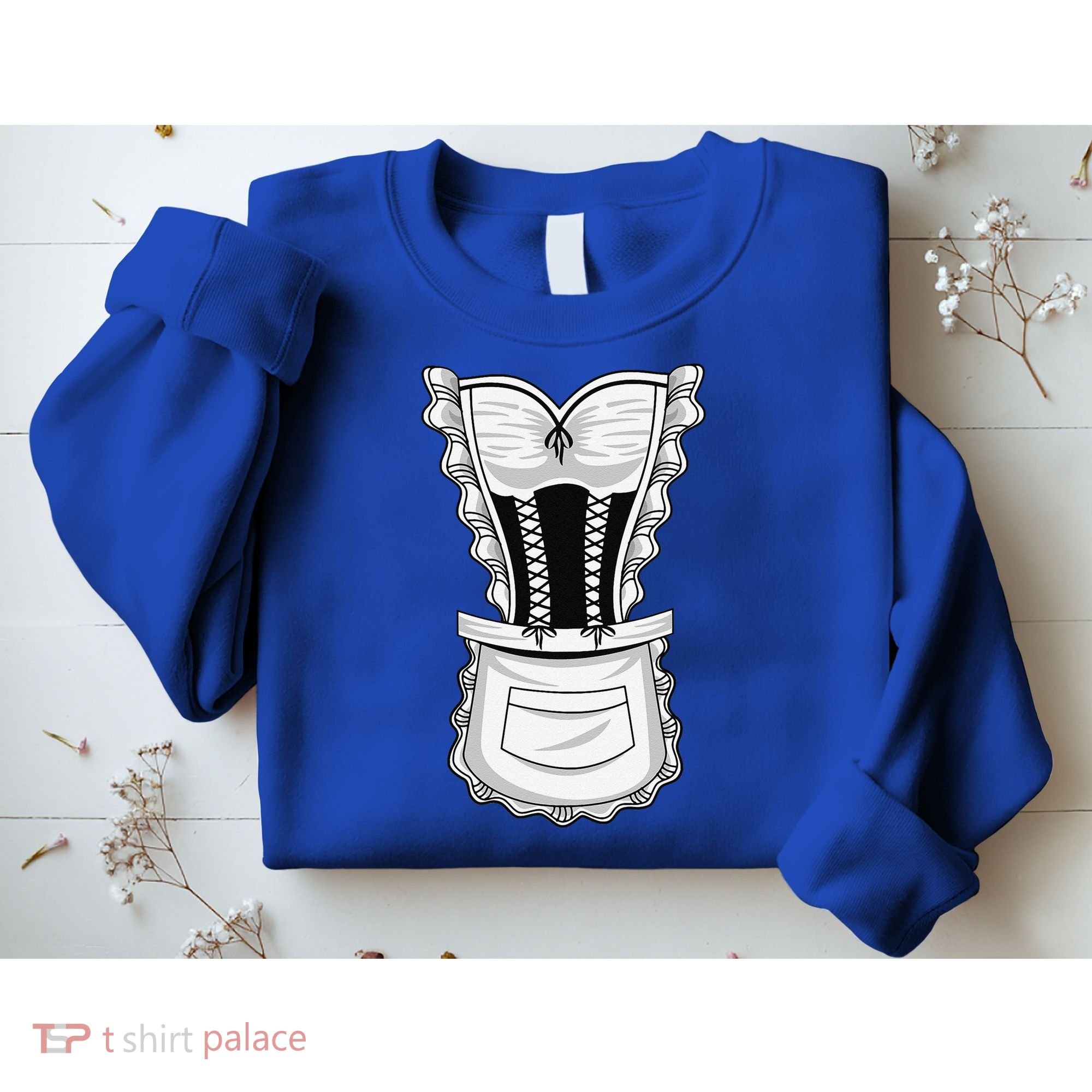 French Maid Costume Cool Halloween Housemaid Gift Sweatshirt