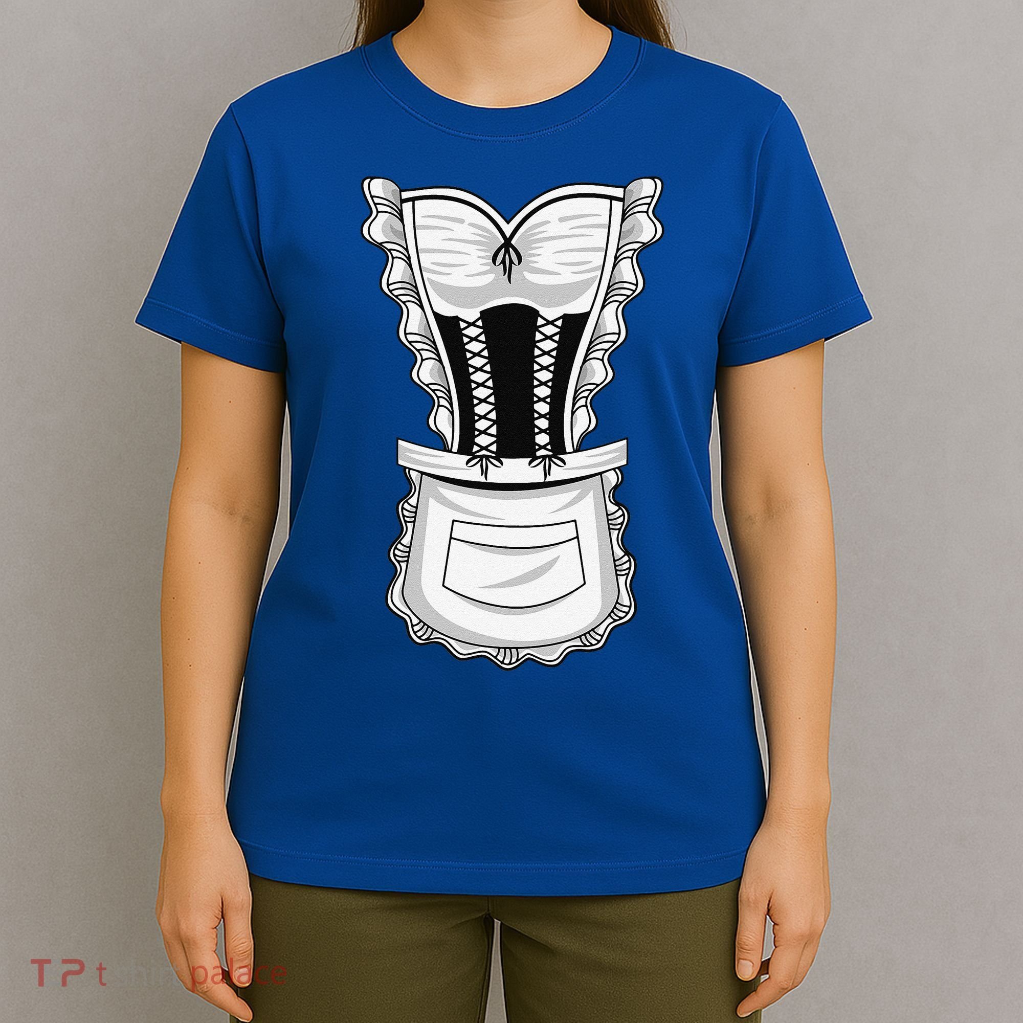 French Maid Costume Cool Halloween Housemaid Gift T-Shirt