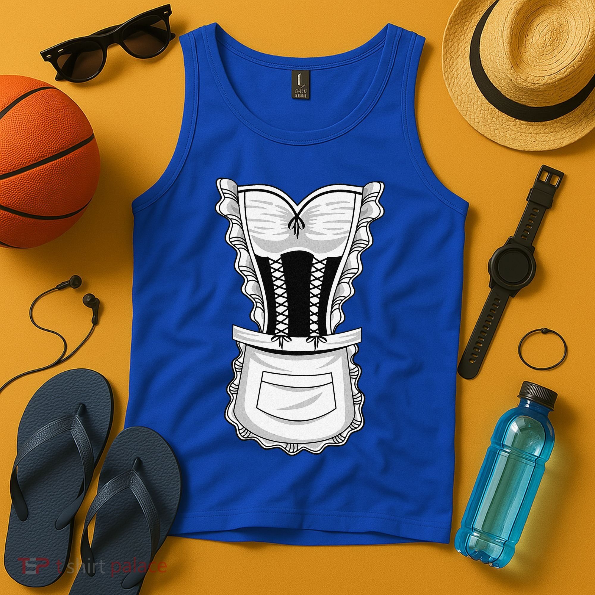 French Maid Costume Cool Halloween Housemaid Gift Tank Top
