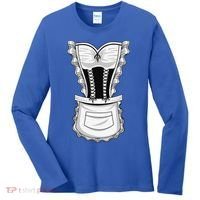 French Maid Costume Cool Halloween Housemaid Gift Women's Long Sleeve Shirt thumb 0