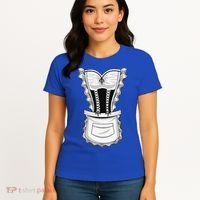 French Maid Costume Cool Halloween Housemaid Gift Women's T-Shirt thumb 4