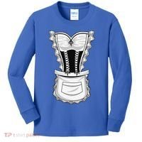 French Maid Costume Cool Halloween Housemaid Gift Kids Long Sleeve Shirt thumb 0