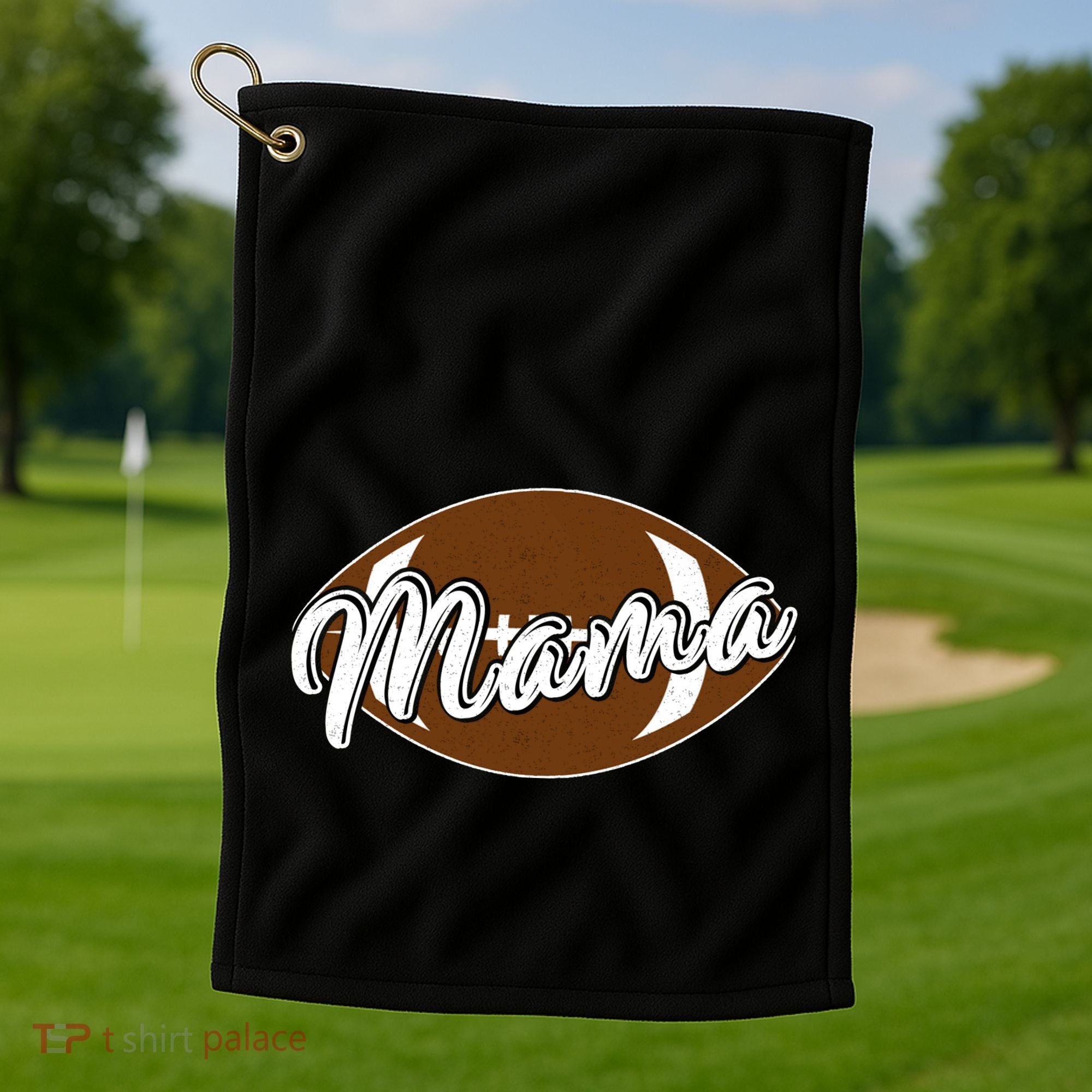 Football Mama, Cute Pee Wee League Mom Tee Golf Towel