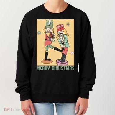 Funny Merry Christmas Nut Cracker Getting Nut Cracked Women's Sweatshirt