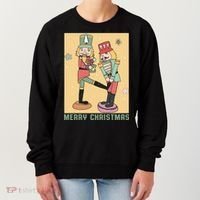 Funny Merry Christmas Nut Cracker Getting Nut Cracked Women's Sweatshirt thumb 0