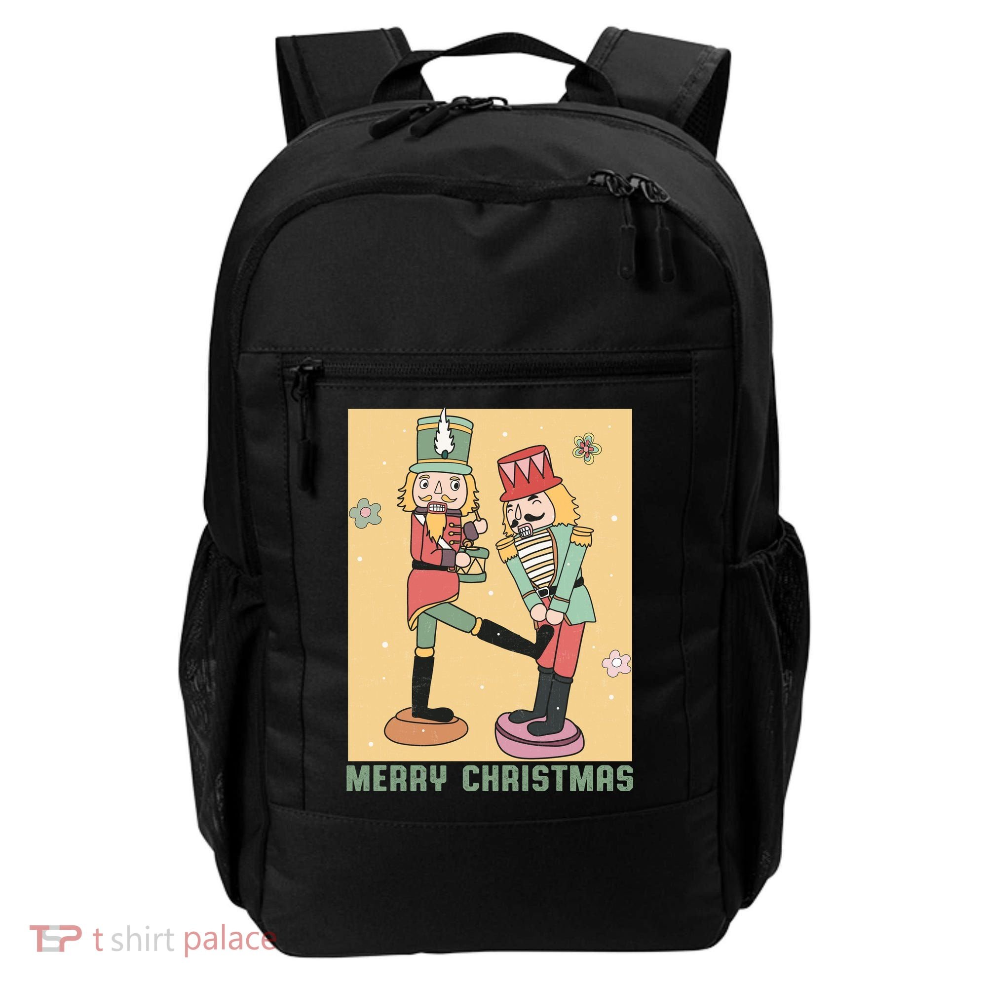 Funny Merry Christmas Nut Cracker Getting Nut Cracked Backpack