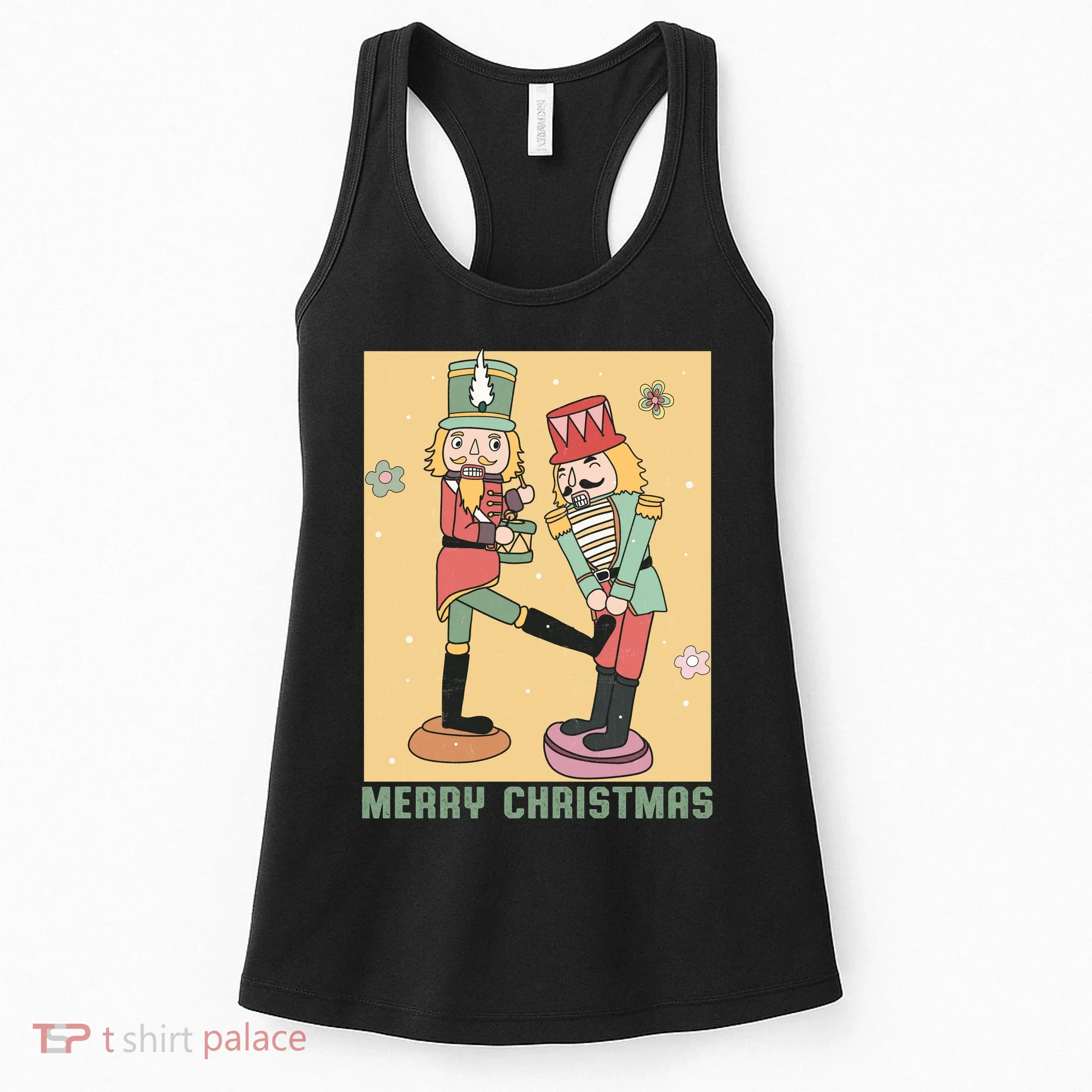 Funny Merry Christmas Nut Cracker Getting Nut Cracked Women's Tank Top