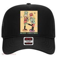 Funny Merry Christmas Nut Cracker Getting Nut Cracked Hat thumb 0