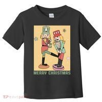 Funny Merry Christmas Nut Cracker Getting Nut Cracked Toddler T-Shirt thumb 0