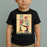 Funny Merry Christmas Nut Cracker Getting Nut Cracked Toddler T-Shirt thumb 2