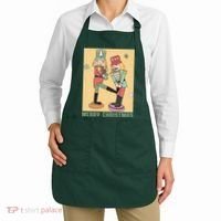 Funny Merry Christmas Nut Cracker Getting Nut Cracked Apron thumb 2