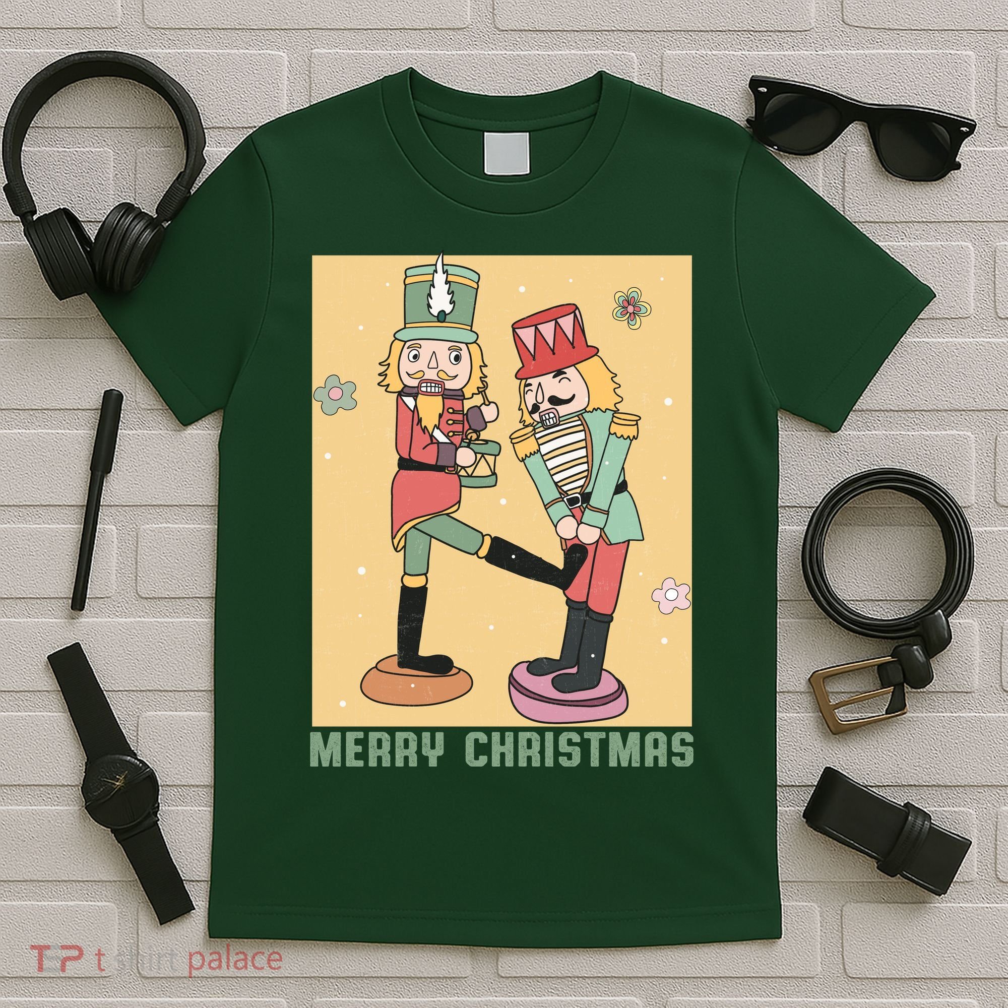 Funny Merry Christmas Nut Cracker Getting Nut Cracked T-Shirt