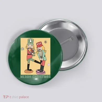 Funny Merry Christmas Nut Cracker Getting Nut Cracked Button