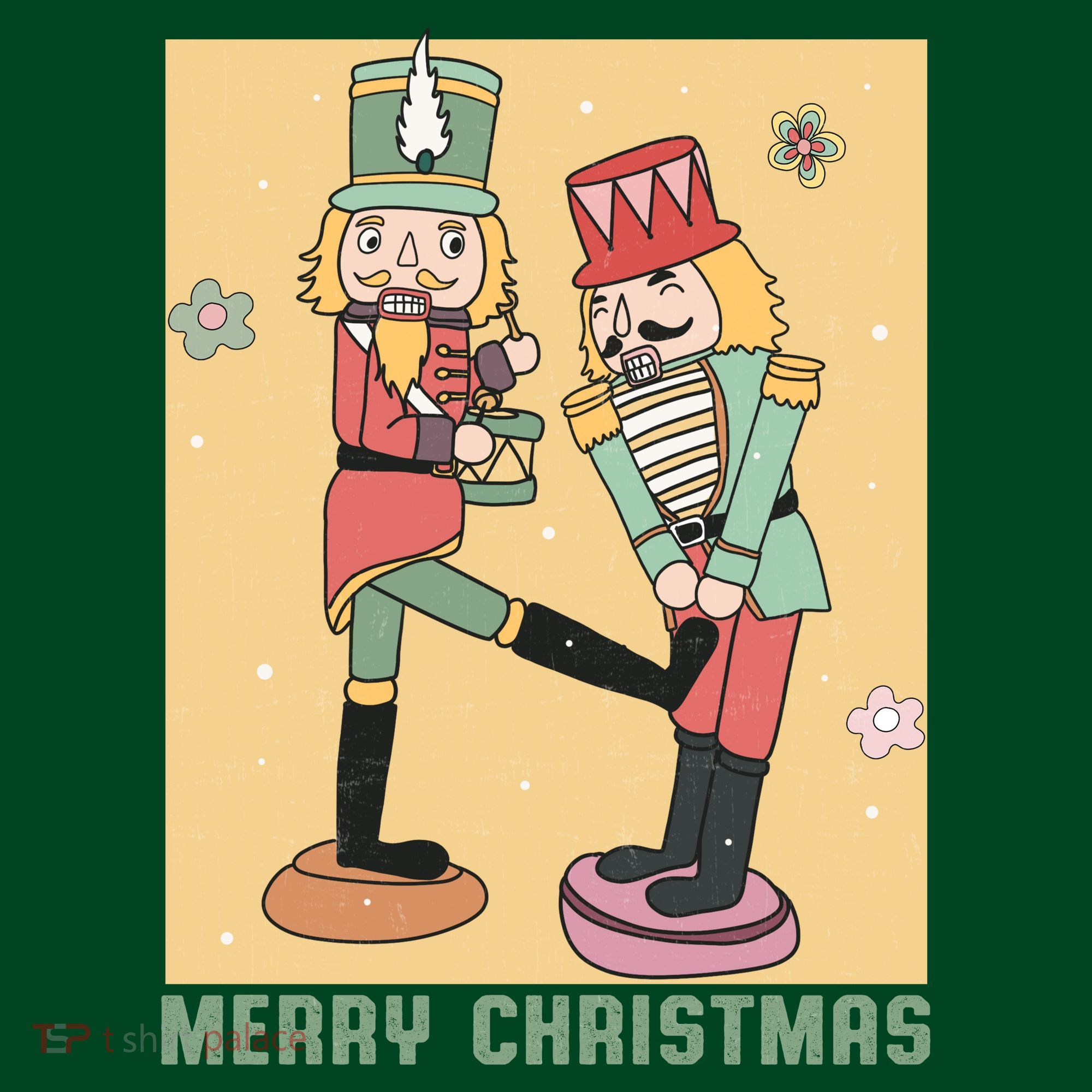 Funny Merry Christmas Nut Cracker Getting Nut Cracked Button