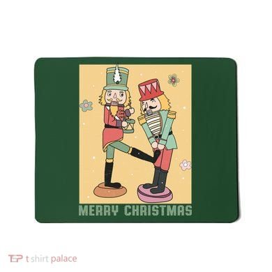 Funny Merry Christmas Nut Cracker Getting Nut Cracked Mousepad