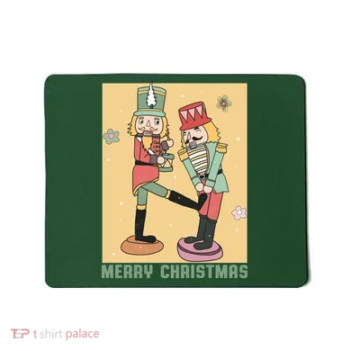 Funny Merry Christmas Nut Cracker Getting Nut Cracked Mousepad