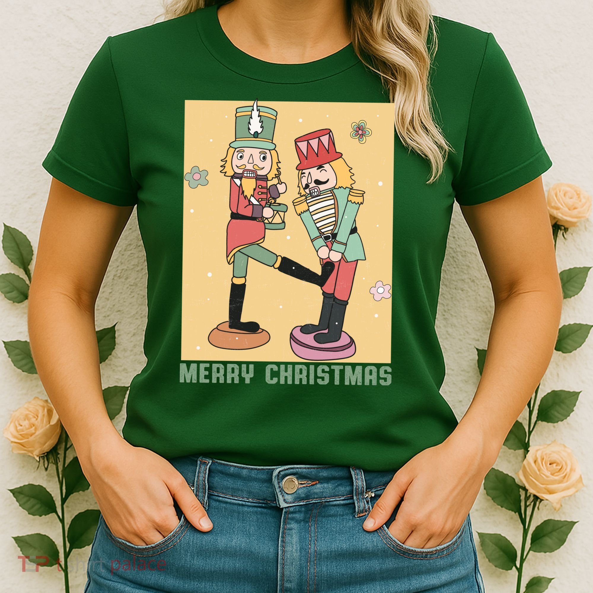 Funny Merry Christmas Nut Cracker Getting Nut Cracked Women's T-Shirt