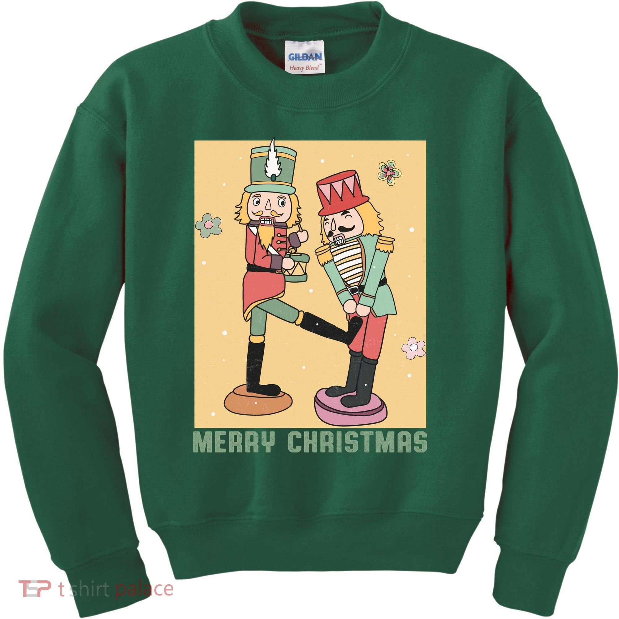 Funny Merry Christmas Nut Cracker Getting Nut Cracked Kids Sweatshirt