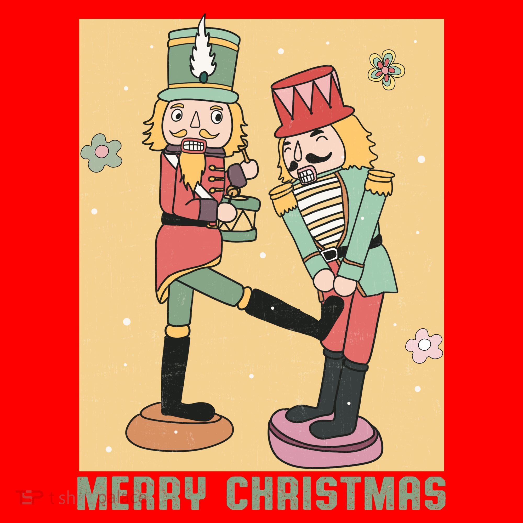 Funny Merry Christmas Nut Cracker Getting Nut Cracked Santa Hat