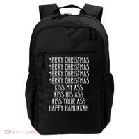 Funny Merry Christmas Kiss My Ass Backpack thumb 0