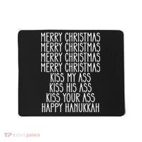 Funny Merry Christmas Kiss My Ass Mousepad thumb 0