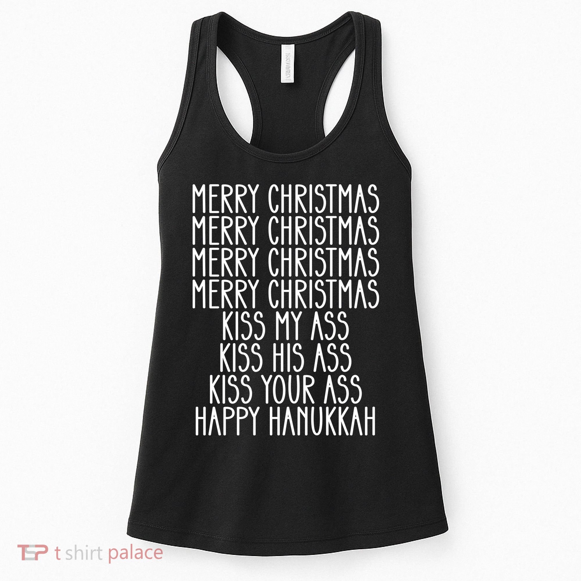 Funny Merry Christmas Kiss My Ass Women's Tank Top