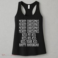 Funny Merry Christmas Kiss My Ass Women's Tank Top thumb 3