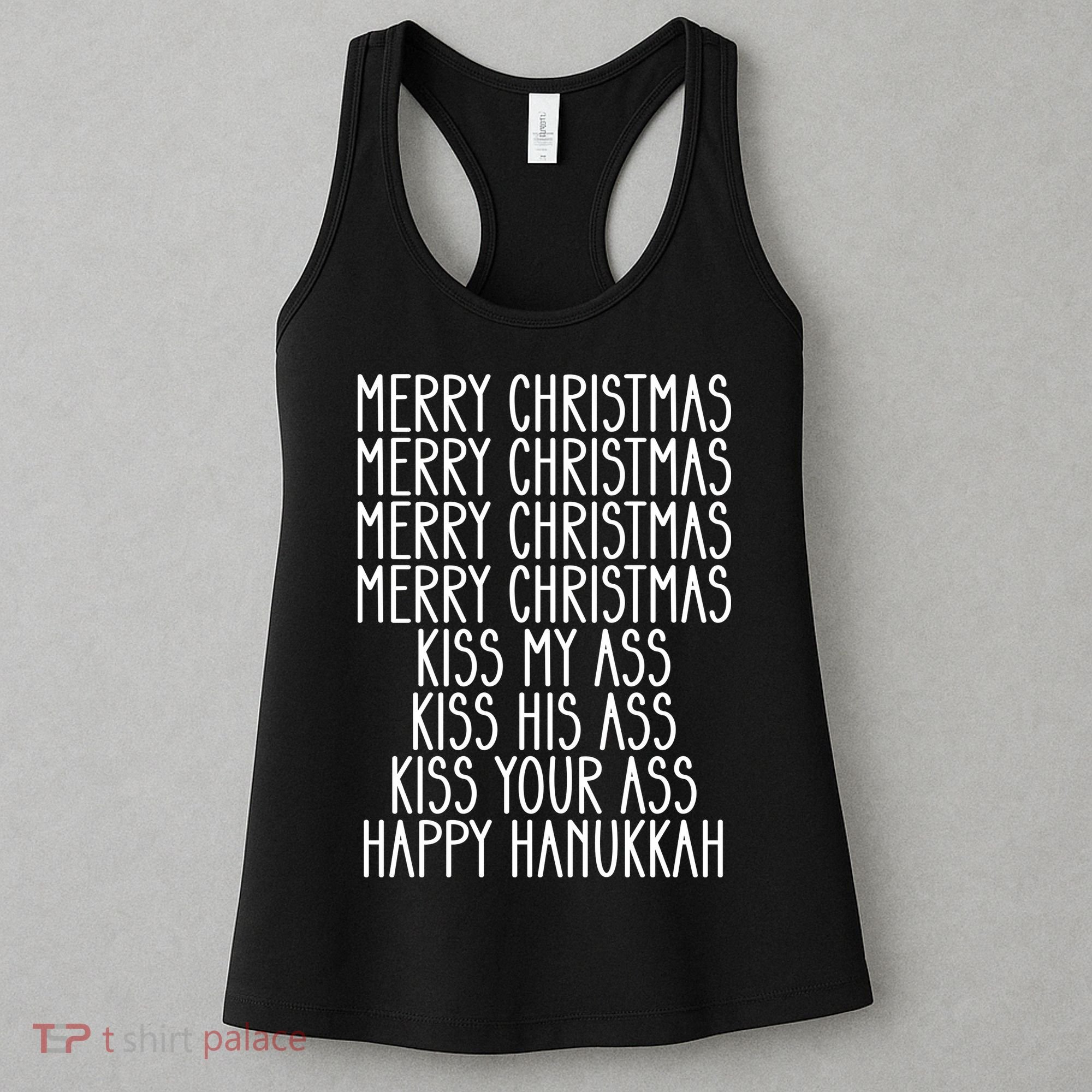 Funny Merry Christmas Kiss My Ass Women's Tank Top