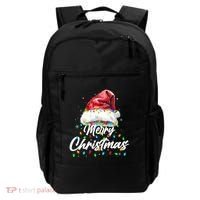Festive Merry Christmas Santa Hat Christmas Lights Backpack thumb 0