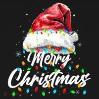 Festive Merry Christmas Santa Hat Christmas Lights Women's Hoodie thumb 2