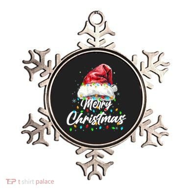 Festive Merry Christmas Santa Hat Christmas Lights Ornament