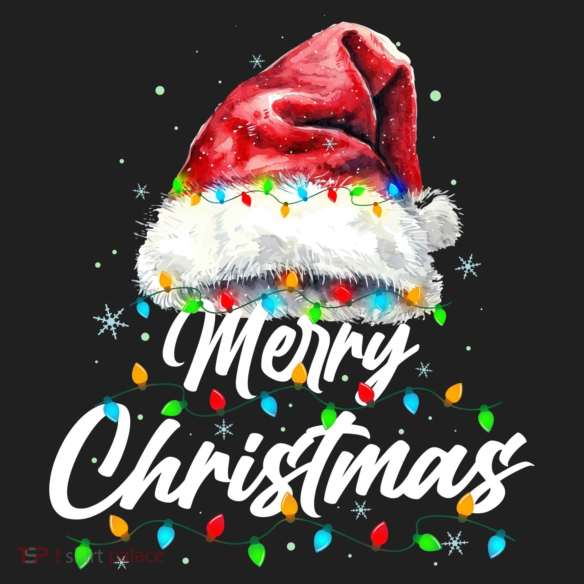 Festive Merry Christmas Santa Hat Christmas Lights Hat