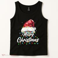 Festive Merry Christmas Santa Hat Christmas Lights Tank Top thumb 2